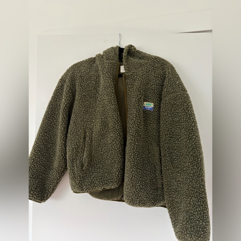 American Vintage green fleece hoodie